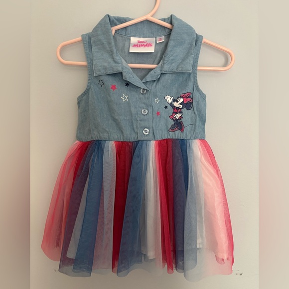 Disney Other - Disney Junior Minnie Mouse Red, White & Blue Dress